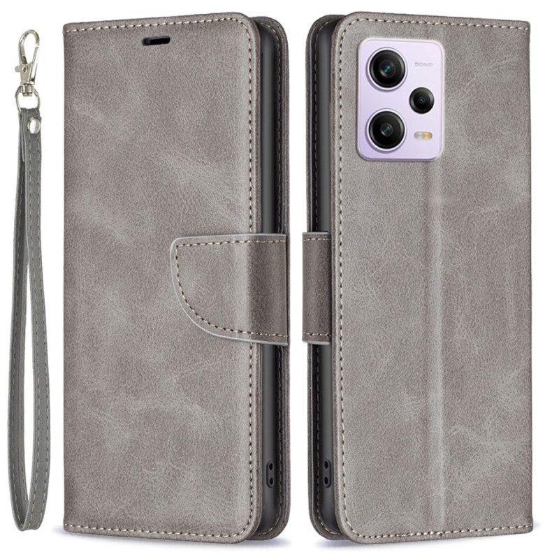 Custodia in pelle Poco X5 Pro 5G Chiusura Obliqua