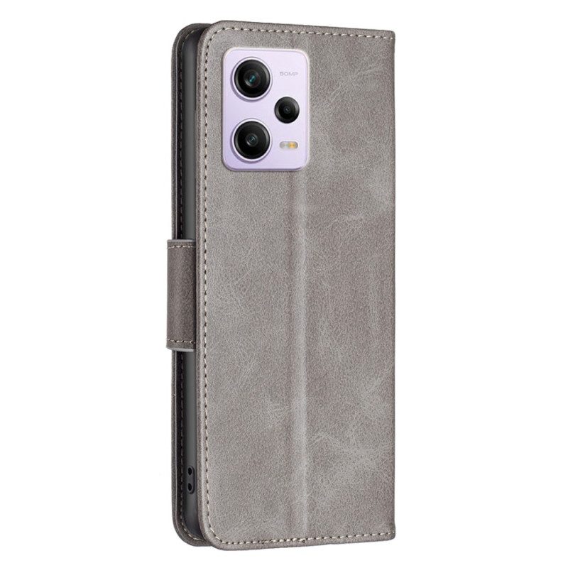 Custodia in pelle Poco X5 Pro 5G Chiusura Obliqua