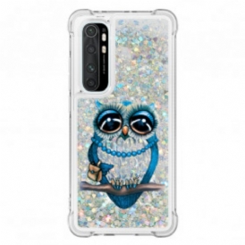 Cover Xiaomi Mi Note 10 Lite Miss Owl Paillettes