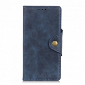 Custodia in pelle Xiaomi Mi Note 10 Lite Bottone In Ecopelle
