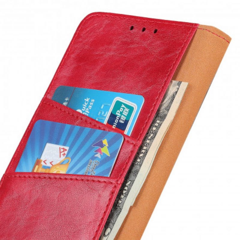 Custodia in pelle Xiaomi Mi Note 10 Lite Chiusura Reversibile In Pelle Crosta