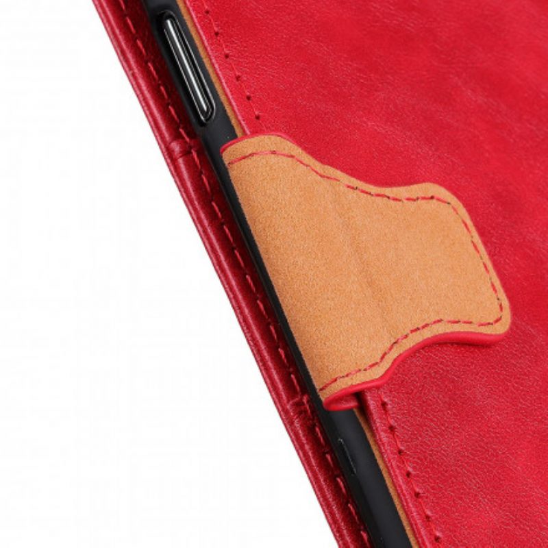 Custodia in pelle Xiaomi Mi Note 10 Lite Chiusura Reversibile In Pelle Crosta