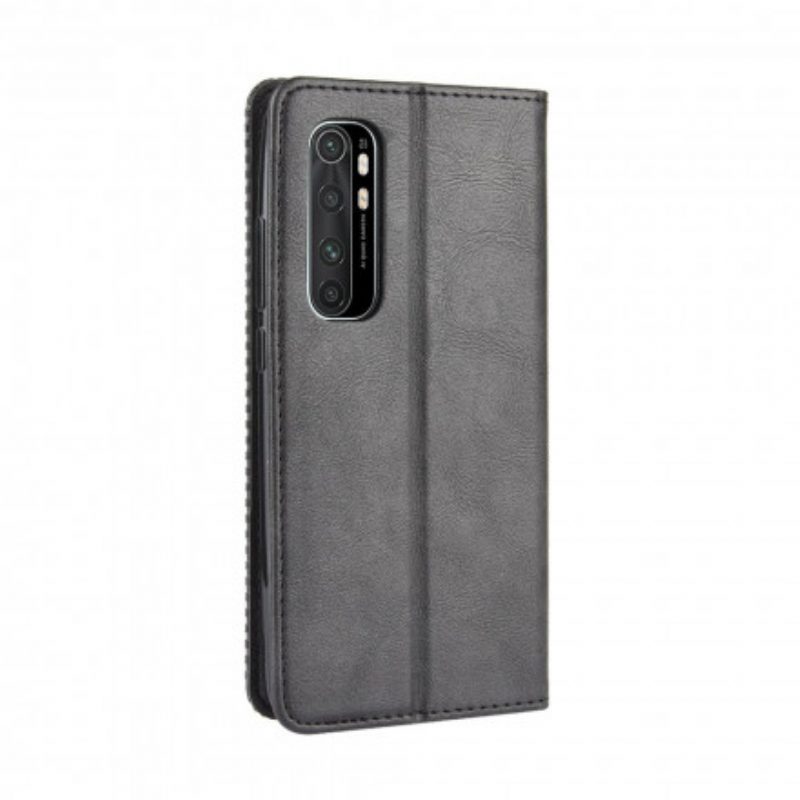 Folio Cover Xiaomi Mi Note 10 Lite Custodia in pelle Effetto Pelle Vintage Stilizzato