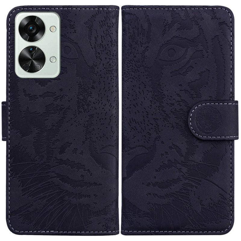 Custodia A Portafoglio OnePlus Nord 2T 5G Motivo Tigre