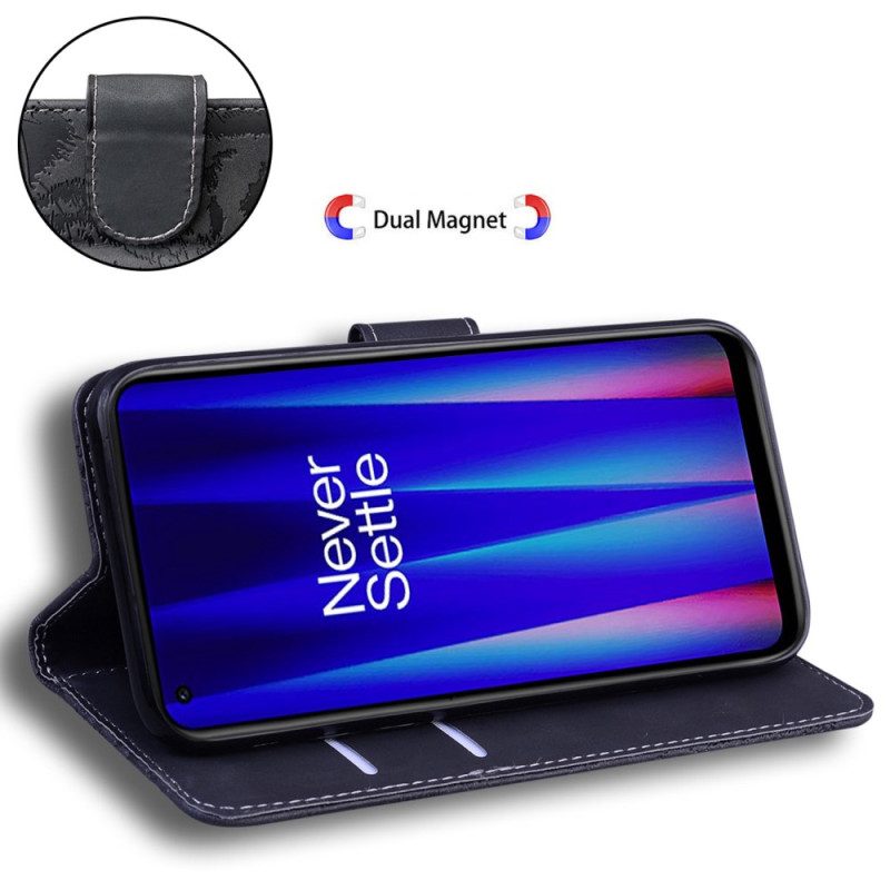 Custodia A Portafoglio OnePlus Nord 2T 5G Motivo Tigre