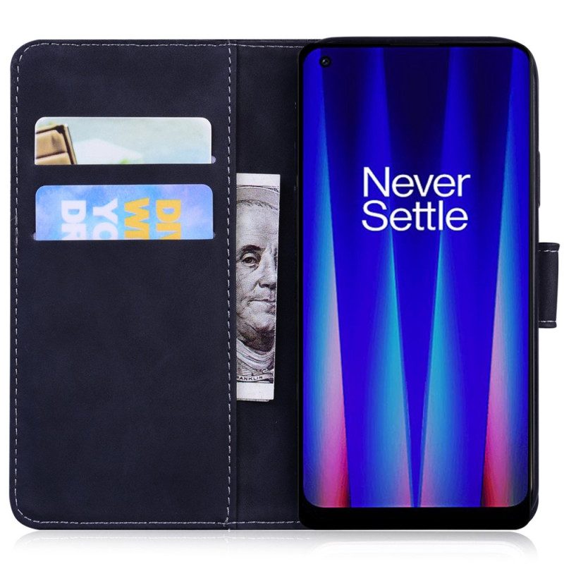 Custodia A Portafoglio OnePlus Nord 2T 5G Motivo Tigre