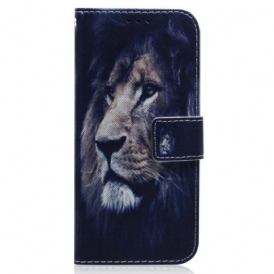 Custodia in pelle OnePlus Nord 2T 5G Cordino Notte Leone