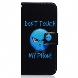 Custodia in pelle OnePlus Nord 2T 5G Emoji Non Toccare Il Cordino Del Mio Telefono