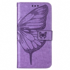 Custodia in pelle OnePlus Nord 2T 5G Farfalla Artistica Con Cinturino
