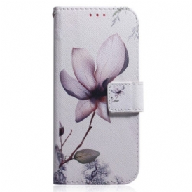 Custodia in pelle OnePlus Nord 2T 5G Fiore Rosa Strappy