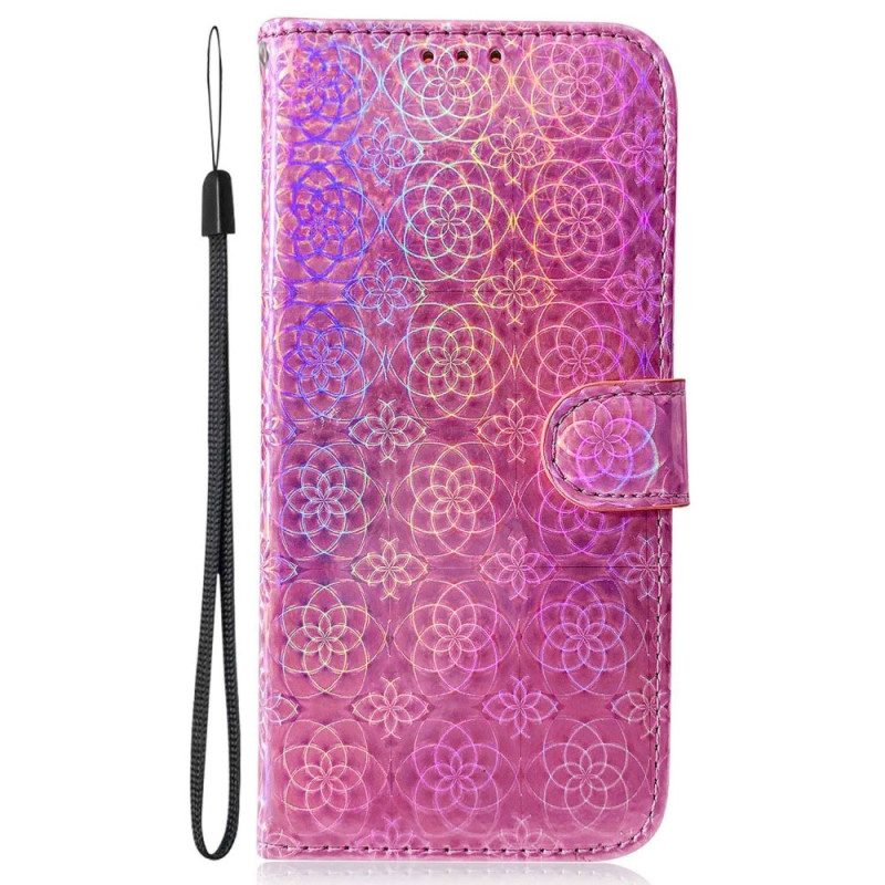 Custodia in pelle OnePlus Nord 2T 5G Fiori Geometrici Strappy