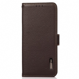 Custodia in pelle OnePlus Nord 2T 5G Pelle Litchi Khazneh Rfid