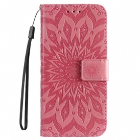 Custodia in pelle OnePlus Nord 2T 5G Mandala Con Portacarte A Tracolla