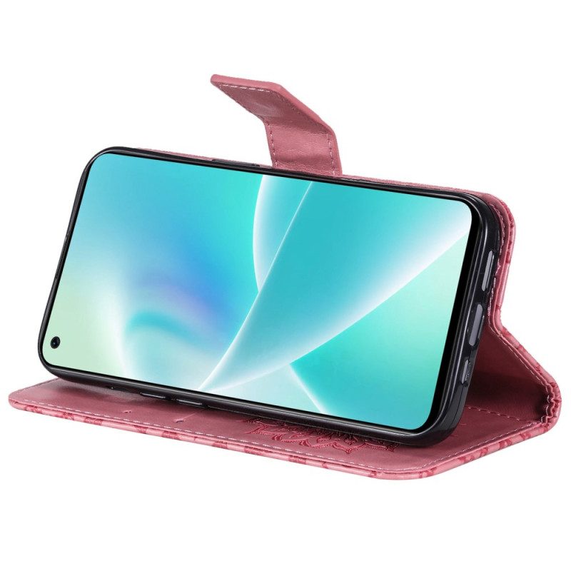 Custodia in pelle OnePlus Nord 2T 5G Mandala Con Portacarte A Tracolla