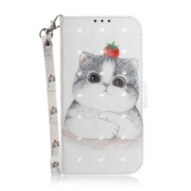 Custodia in pelle OnePlus Nord 2T 5G Simpatico Gatto Perizoma