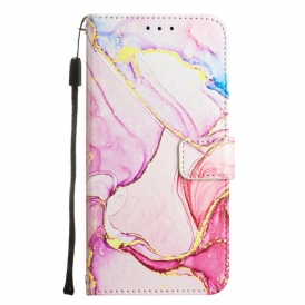 Custodia in pelle OnePlus Nord 2T 5G Striscia Di Marmo