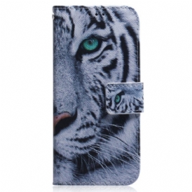 Custodia in pelle OnePlus Nord 2T 5G Tigre Bianca Strappy