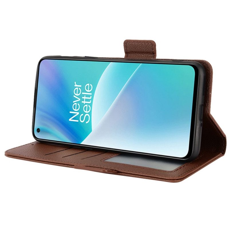 Custodia in pelle OnePlus Nord 2T 5G Trama Di Litchi
