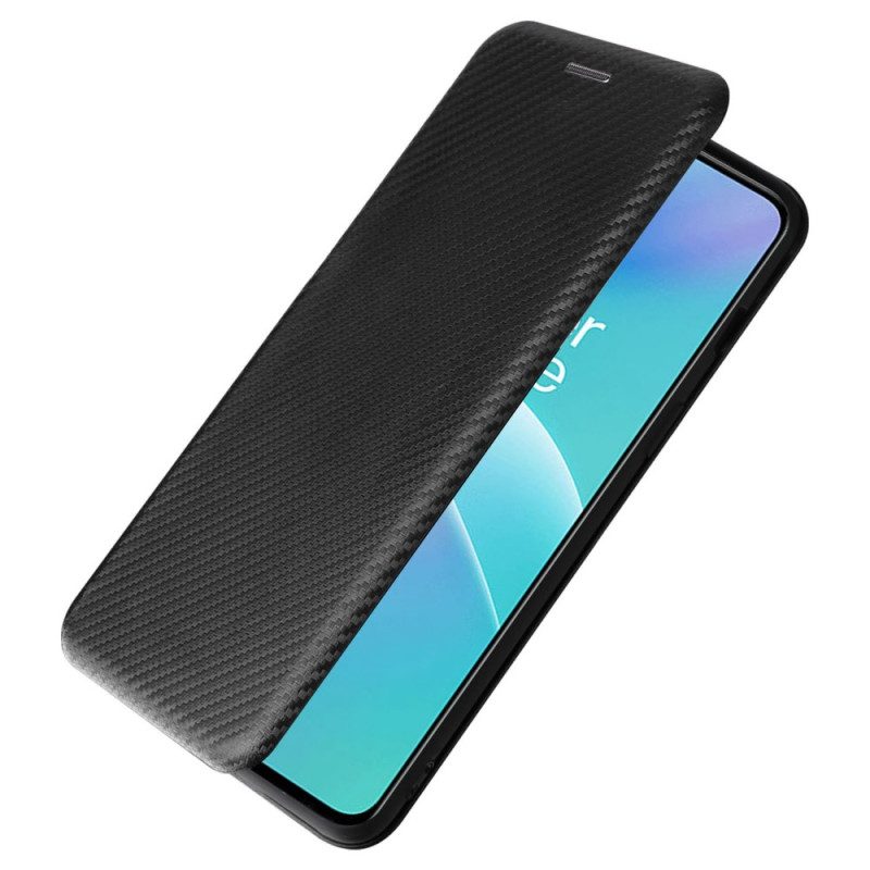 Folio Cover OnePlus Nord 2T 5G Custodia in pelle Anello In Fibra Di Carbonio