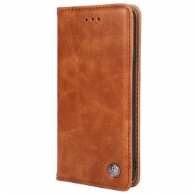 Folio Cover OnePlus Nord 2T 5G Custodia in pelle Ecopelle Con Rivetto Decorativo