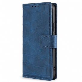 Folio Cover OnePlus Nord 2T 5G Stile Pelle Di Coccodrillo