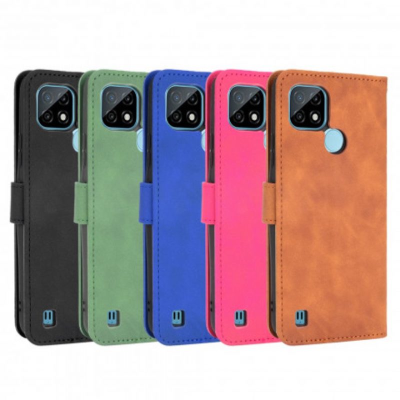 Custodia in pelle Realme C21 Tocco Di Pelle