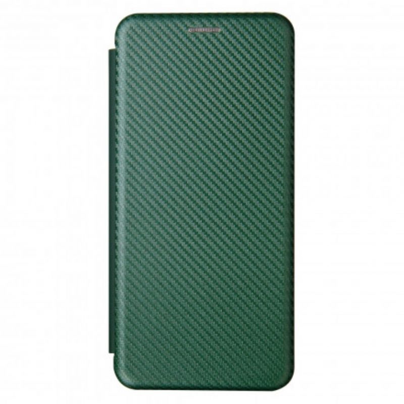 Folio Cover Realme C21 Custodia in pelle Fibra Di Carbonio