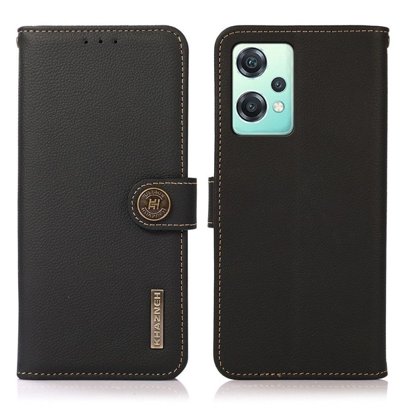 Custodia A Portafoglio OnePlus Nord CE 2 Lite 5G Khazneh Rfid In Vera Pelle