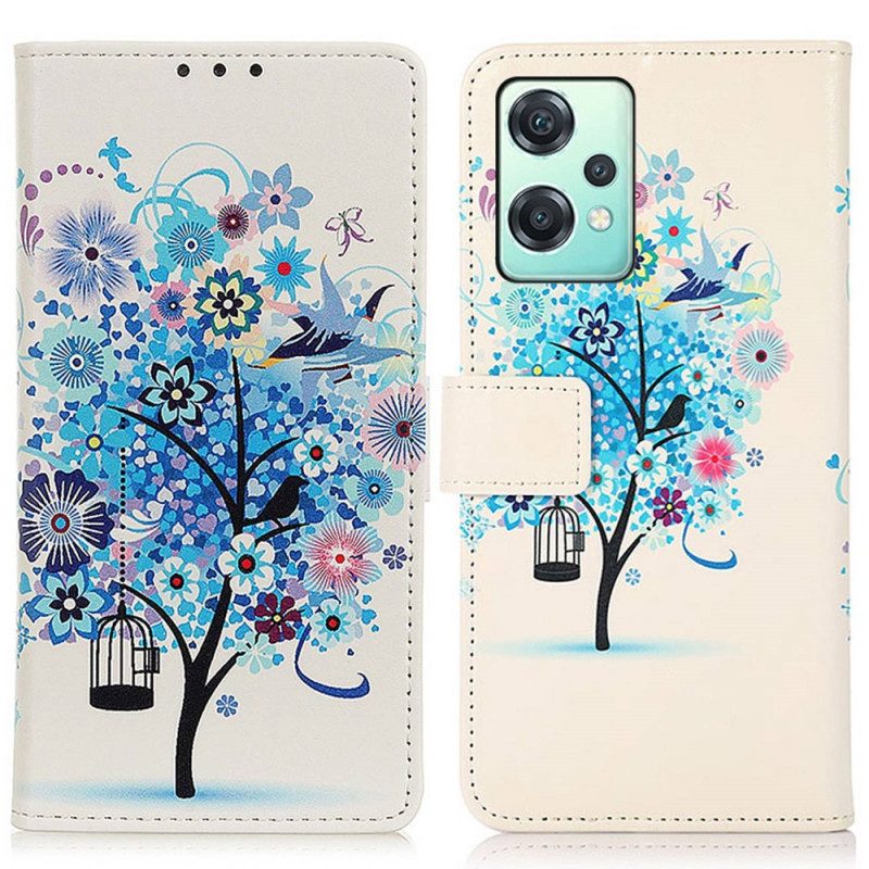 Custodia in pelle OnePlus Nord CE 2 Lite 5G Albero In Fiore