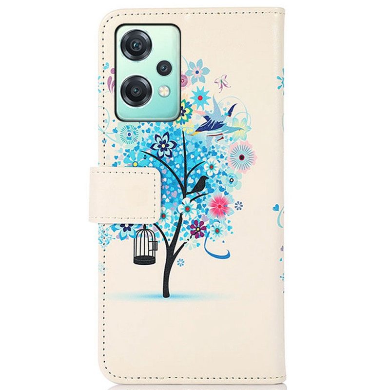 Custodia in pelle OnePlus Nord CE 2 Lite 5G Albero In Fiore