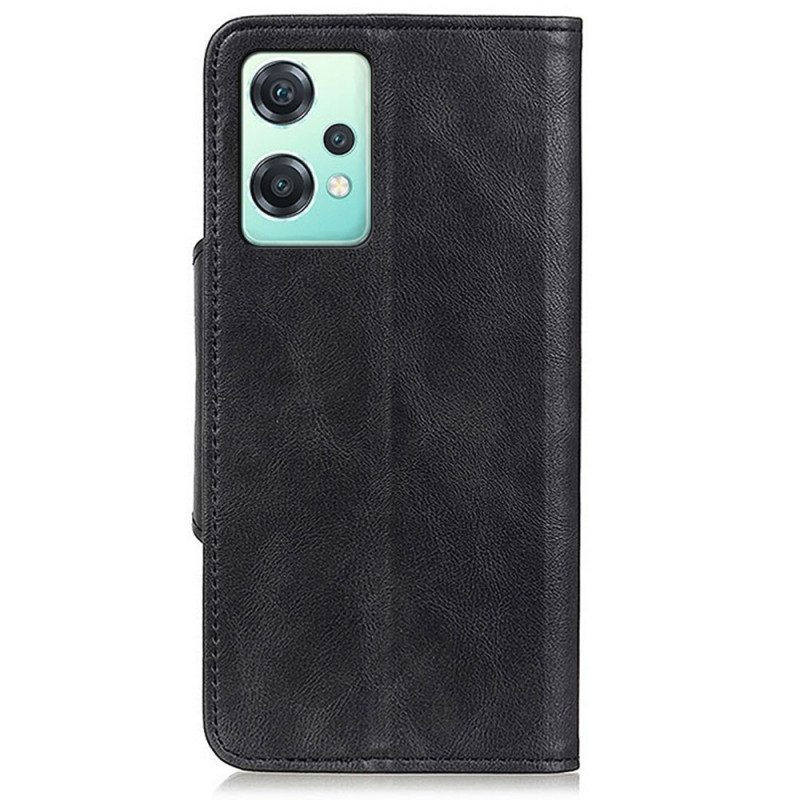 Custodia in pelle OnePlus Nord CE 2 Lite 5G Bottone In Pelle Stile