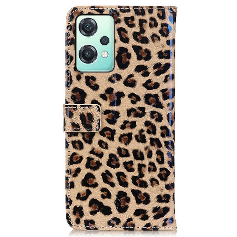 Custodia in pelle OnePlus Nord CE 2 Lite 5G Effetto Pelle Di Leopardo
