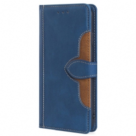 Custodia in pelle OnePlus Nord CE 2 Lite 5G Elegante Ecopelle Bicolore
