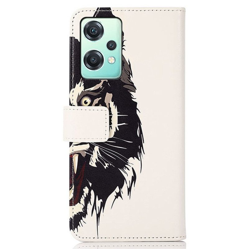 Custodia in pelle OnePlus Nord CE 2 Lite 5G Tigre Feroce