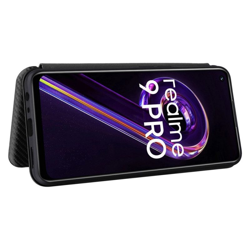 Folio Cover OnePlus Nord CE 2 Lite 5G Custodia in pelle Struttura In Fibra Di Carbonio