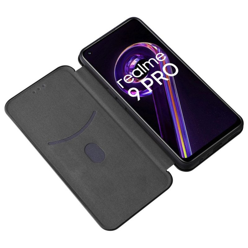 Folio Cover OnePlus Nord CE 2 Lite 5G Custodia in pelle Struttura In Fibra Di Carbonio
