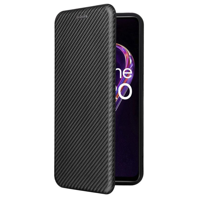 Folio Cover OnePlus Nord CE 2 Lite 5G Custodia in pelle Struttura In Fibra Di Carbonio