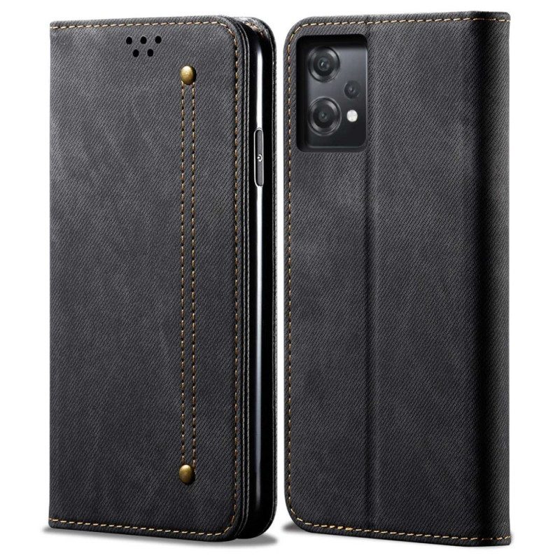Folio Cover OnePlus Nord CE 2 Lite 5G Custodia in pelle Tessuto