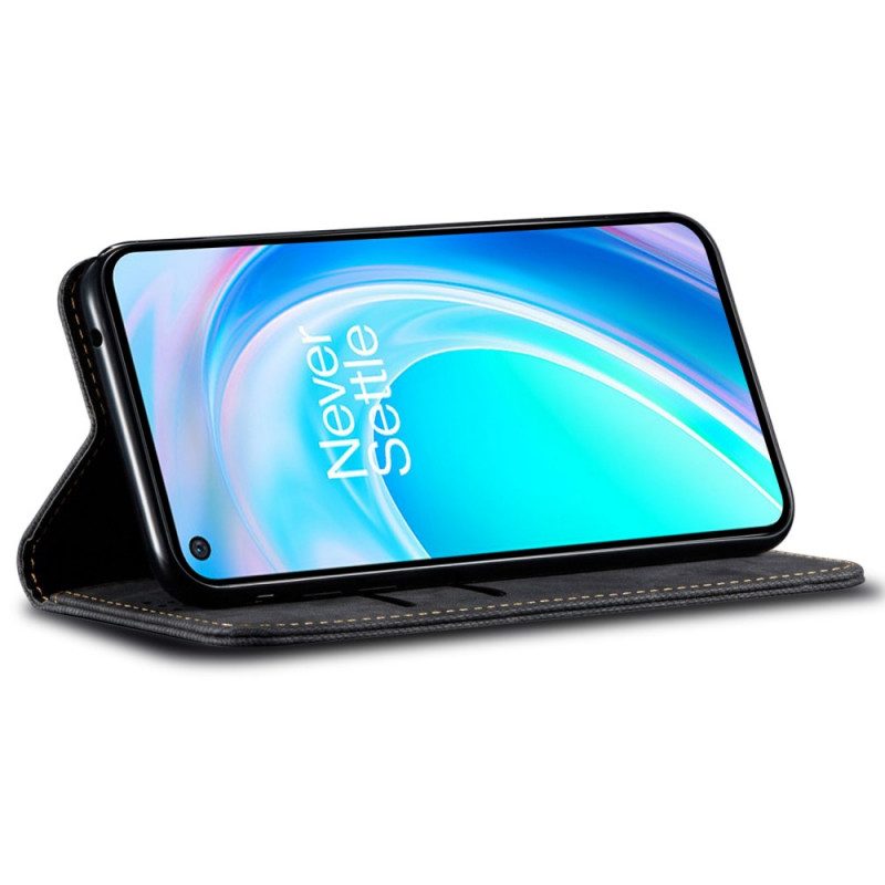 Folio Cover OnePlus Nord CE 2 Lite 5G Custodia in pelle Tessuto