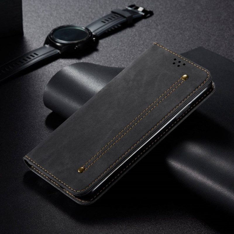 Folio Cover OnePlus Nord CE 2 Lite 5G Custodia in pelle Tessuto