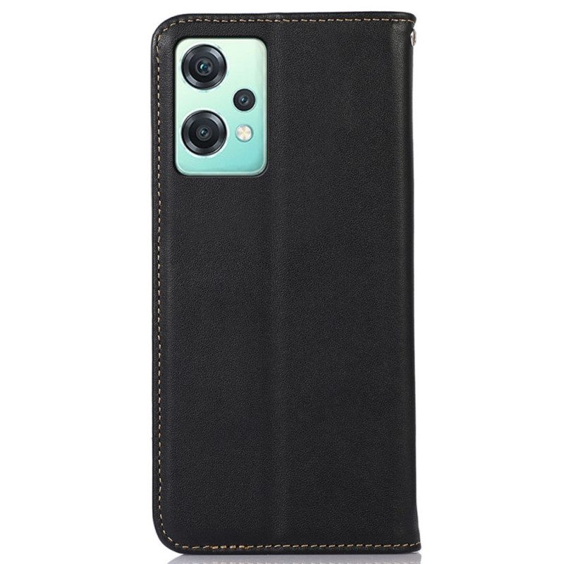 Folio Cover OnePlus Nord CE 2 Lite 5G Custodia in pelle Pelle Vera