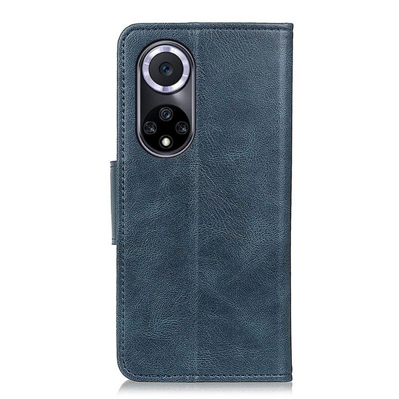 Custodia in pelle Honor 50 Chiusura Reversibile Effetto Pelle