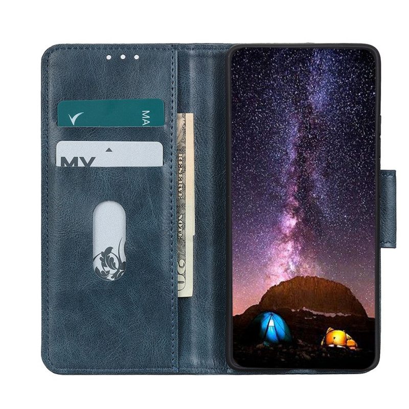 Custodia in pelle Honor 50 Chiusura Reversibile Effetto Pelle
