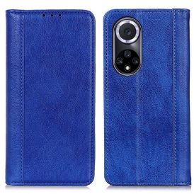 Folio Cover Honor 50 Custodia in pelle Eleganza Split Litchi Leather