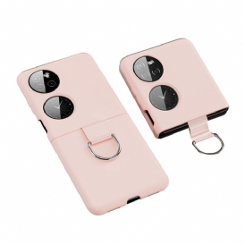 Cover Huawei P50 Pocket Anello Di Metallo