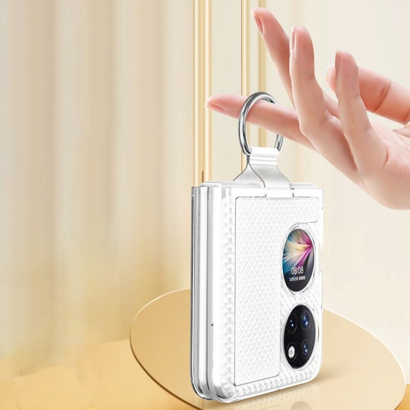 Cover Huawei P50 Pocket Anello In Metallo Colorato