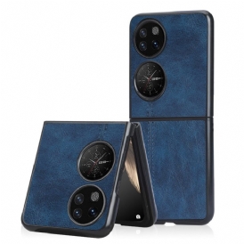 Cover Huawei P50 Pocket Cuciture In Ecopelle