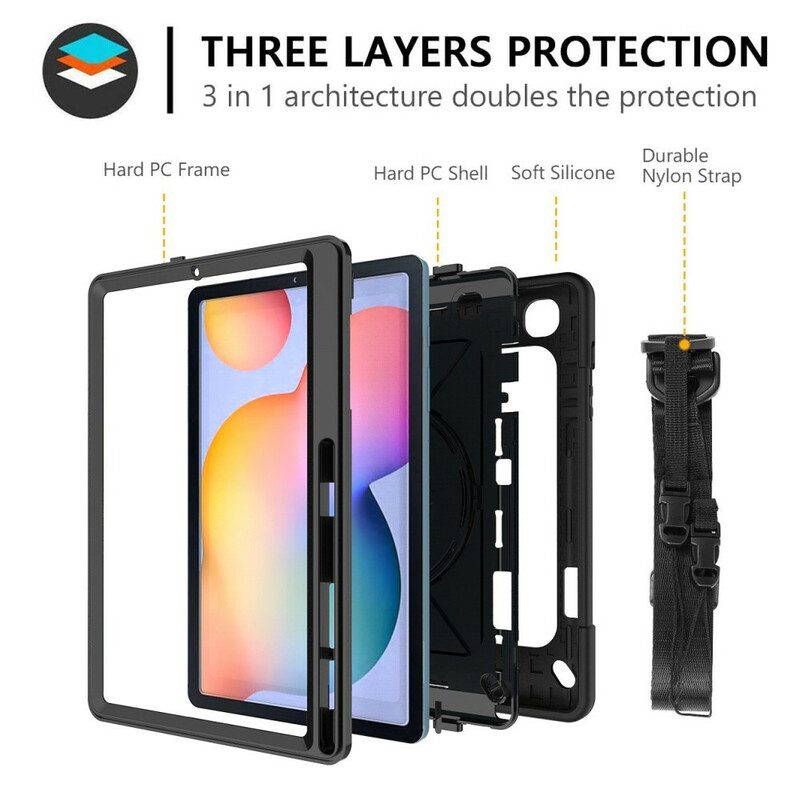 Cover Samsung Galaxy Tab S6 Lite Cinghia E Tracolla