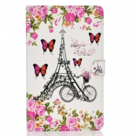 Custodia in pelle Samsung Galaxy Tab S6 Lite Bici Della Torre Eiffel