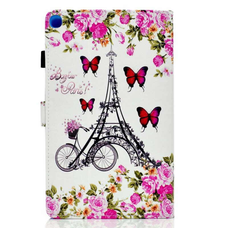 Custodia in pelle Samsung Galaxy Tab S6 Lite Bici Della Torre Eiffel